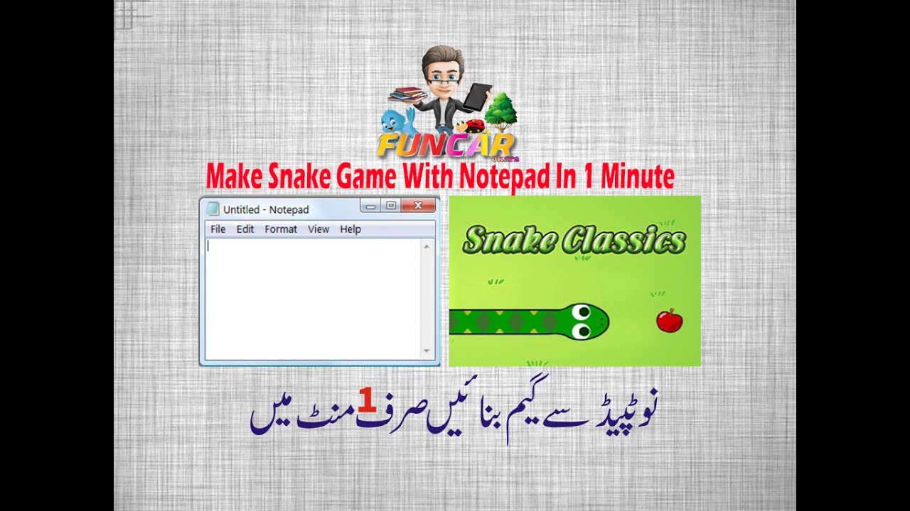snake game code for notepad